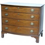 New England Federal Period Inlaid Bow Front Chest of Drawers