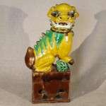 Large Antique Chinese Porcelain Foo Dog/Temple Lion