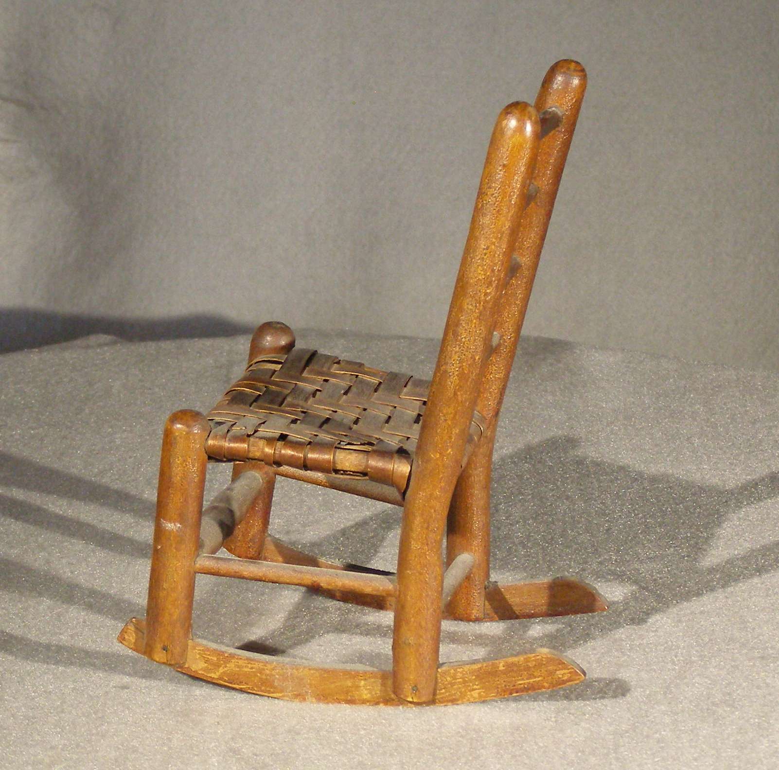 Mini Antique Rocking Chair Miniature Antique Ladder Back Rocking Chair - Paul Kleinwald Art & Antiques