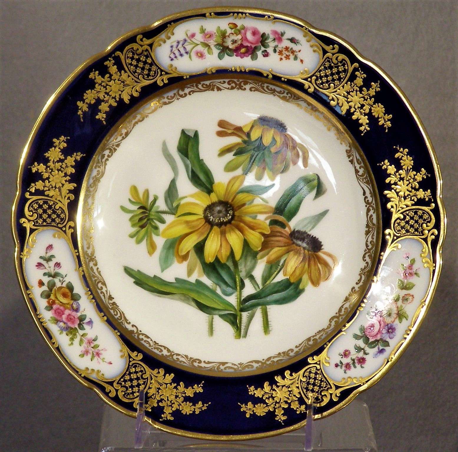 9 Botanical Paris Porcelain Plates, Ca 1850 Paul Kleinwald Art & Antiques