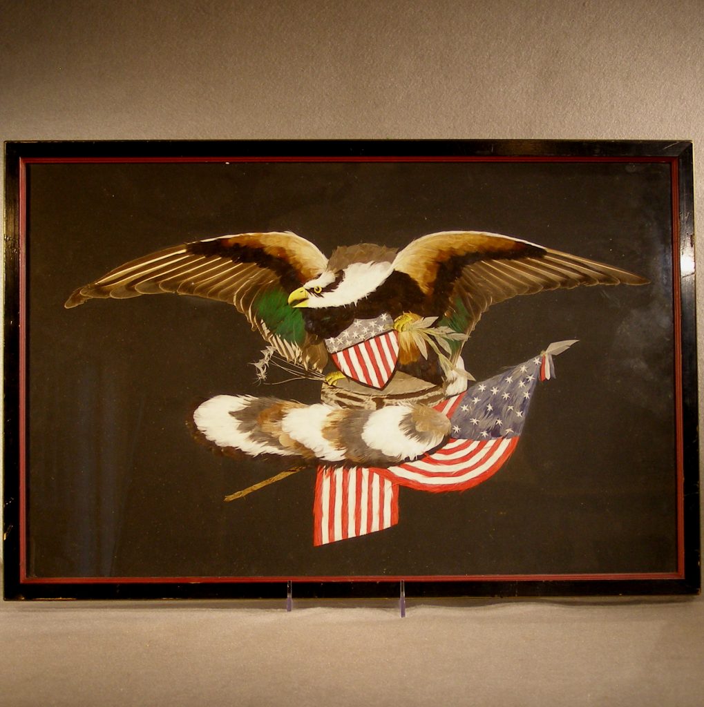 Patriotic American Feather Art Picture Paul Kleinwald Art Antiques   309.1 1019x1024 