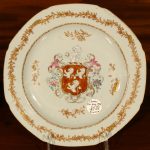 Chinese Export Armorial Porcelain Plate, Ca. 1750