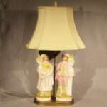 Staffordshire Gardener Figurines Made Into A Lamp